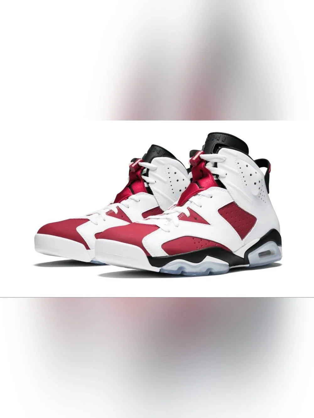 Jordan Men's White and Red High-Top Basketball Shoes